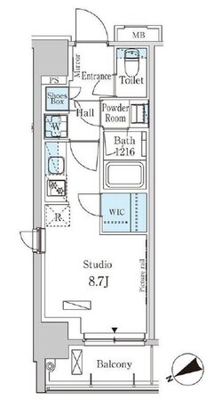 パークアクシス日本橋茅場町の物件間取画像
